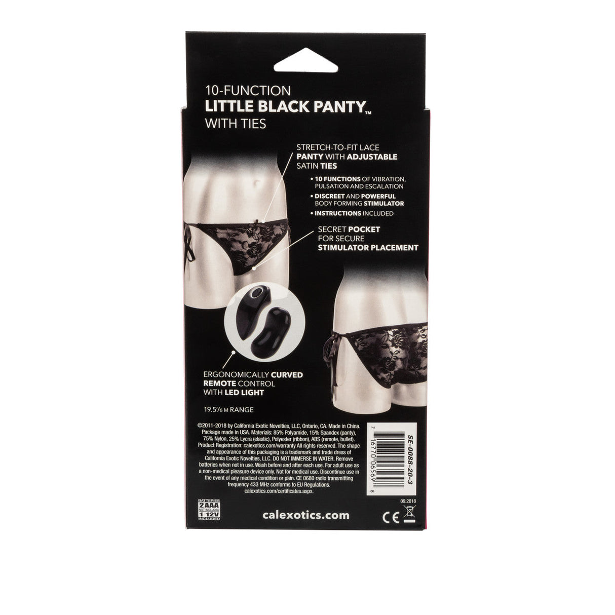 Remote Control 10-Function Little Black Panty