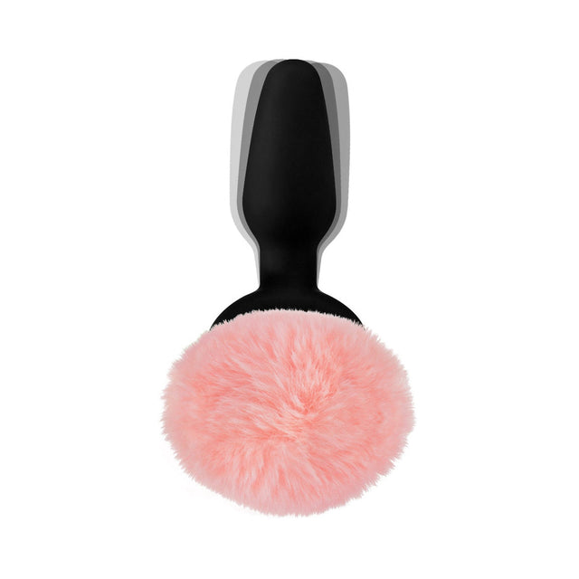Remote Control Vibrating Pink Bunny Tail Anal Plug