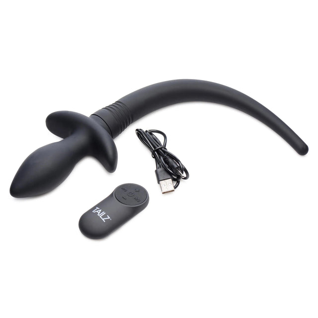 Remote Control Wagging and Vibrating Puppy Tail Anal Plug