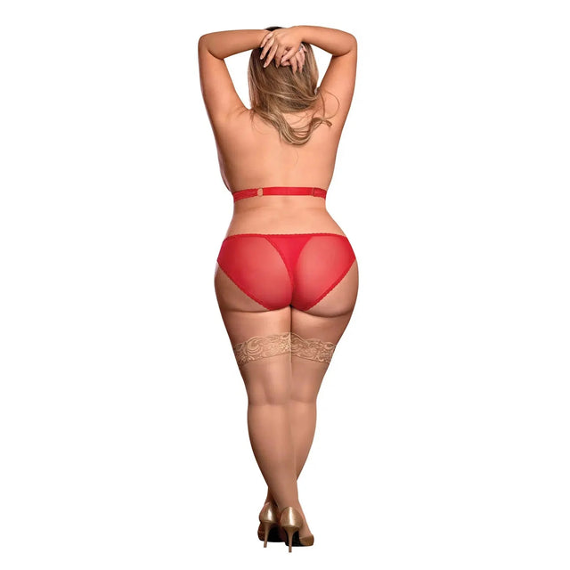 Risque Business Cupless Bra & Crotchless Panty