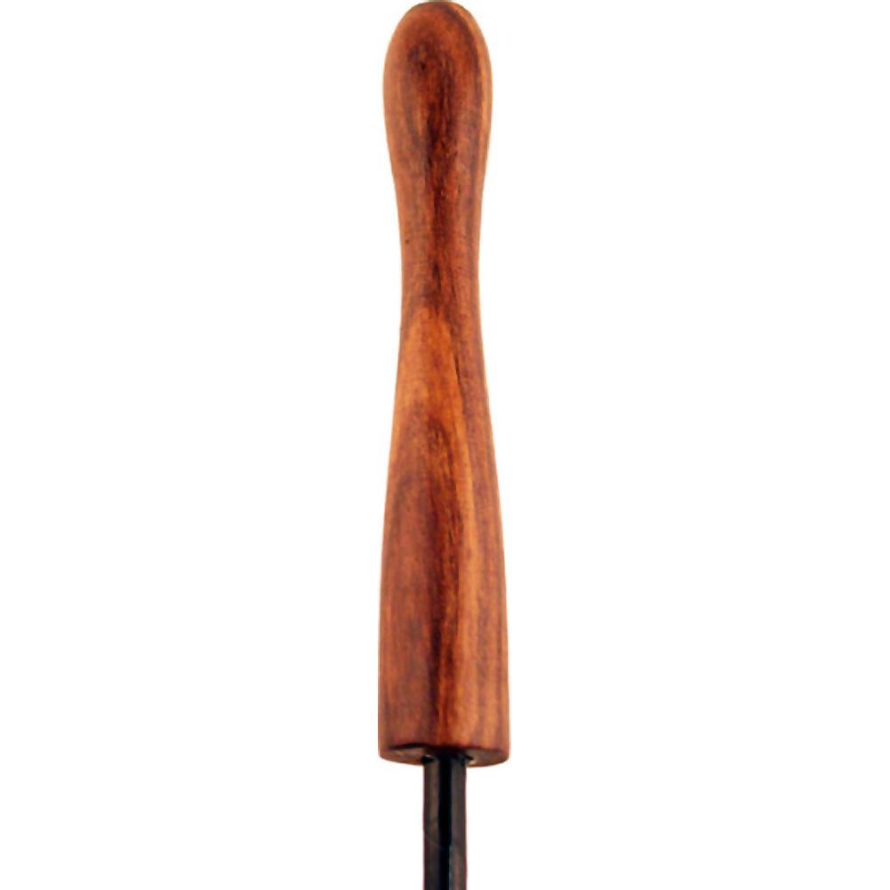 Rouge Leather Riding Crop with Wooden Handle