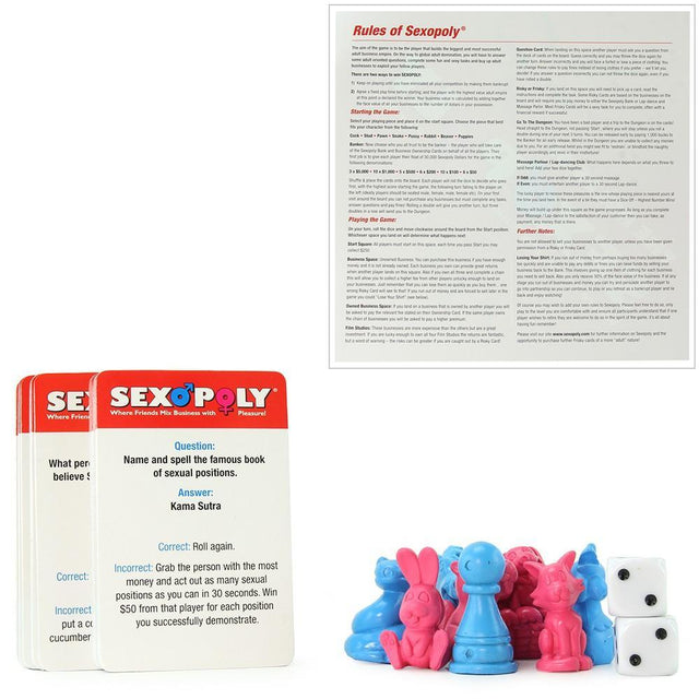 Sexopoly Adult Board Game