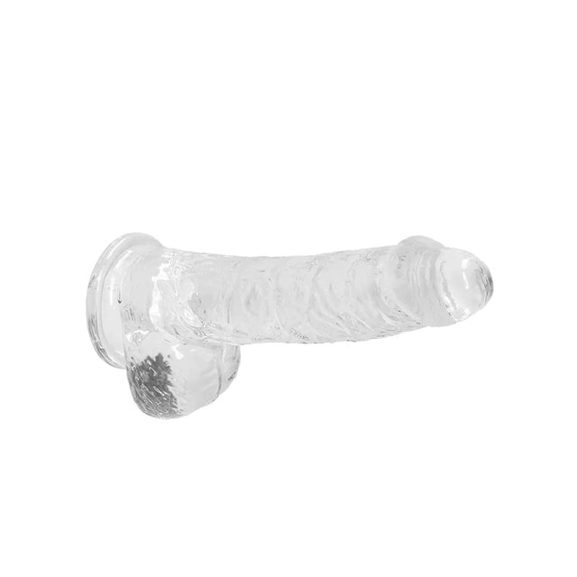 Shots Realrock Realistic Crystal Clear Dildo with Balls