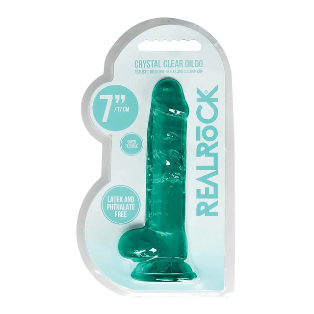 Shots Realrock Realistic Crystal Clear Dildo with Balls