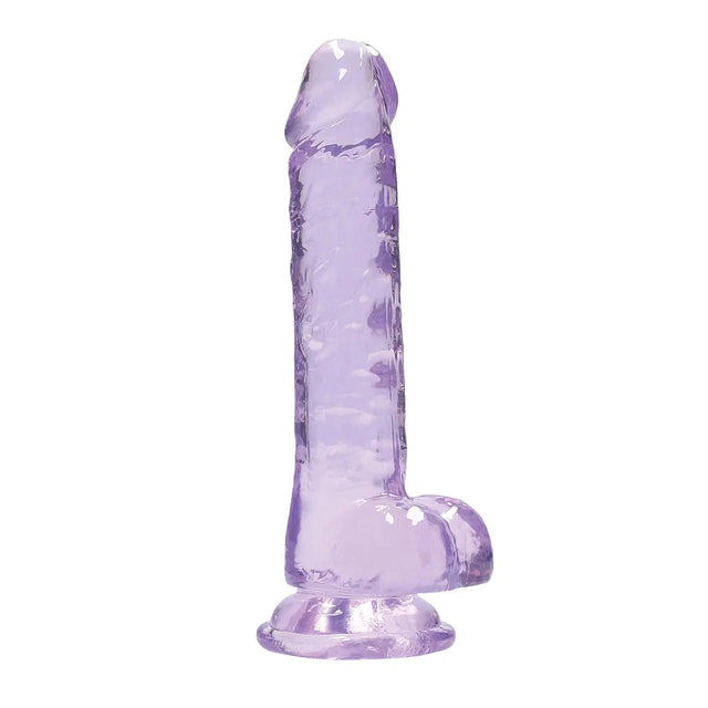 Shots Realrock Realistic Crystal Clear Dildo with Balls