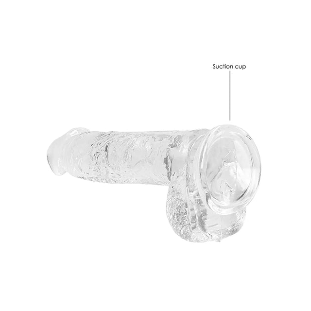 Shots Realrock Realistic Crystal Clear Dildo with Balls
