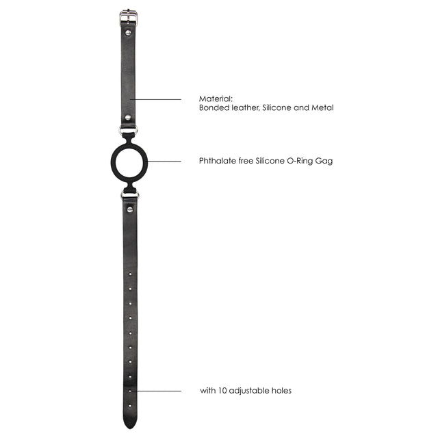 Shots Silicone Ring Gag With Adjustable Bonded Leather Straps