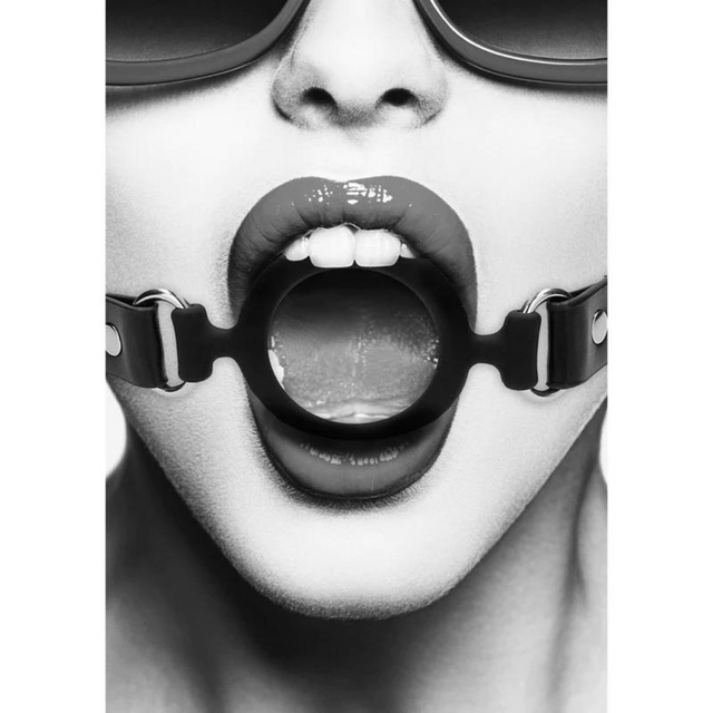 Shots Silicone Ring Gag With Adjustable Bonded Leather Straps