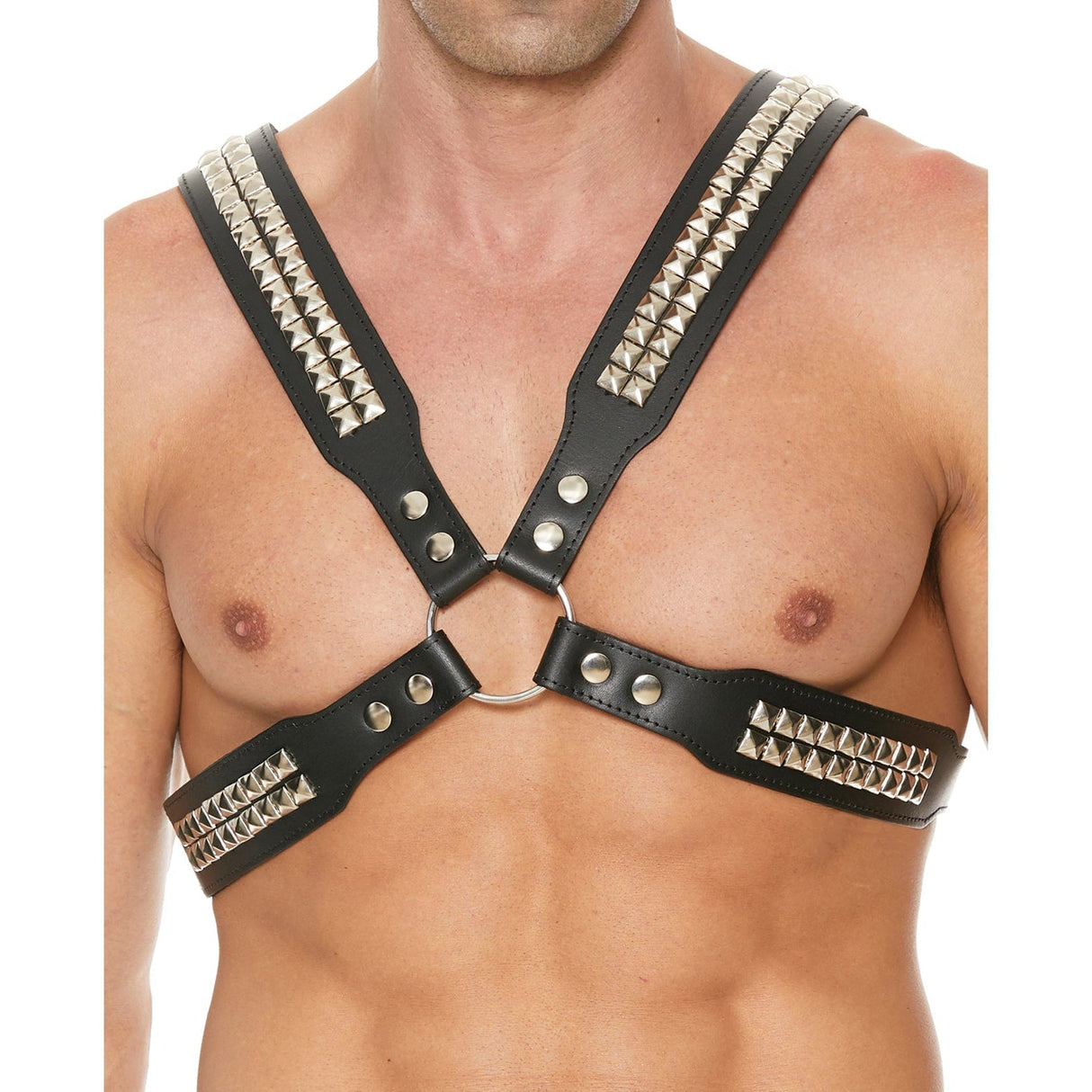 Shots Uomo Men's Pyramid Stud Body Harness