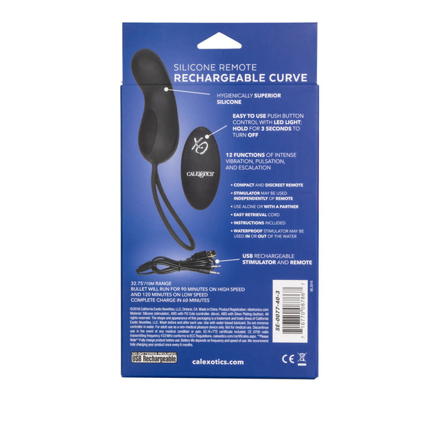 Silicone Remote Rechargeable Curve Vibe