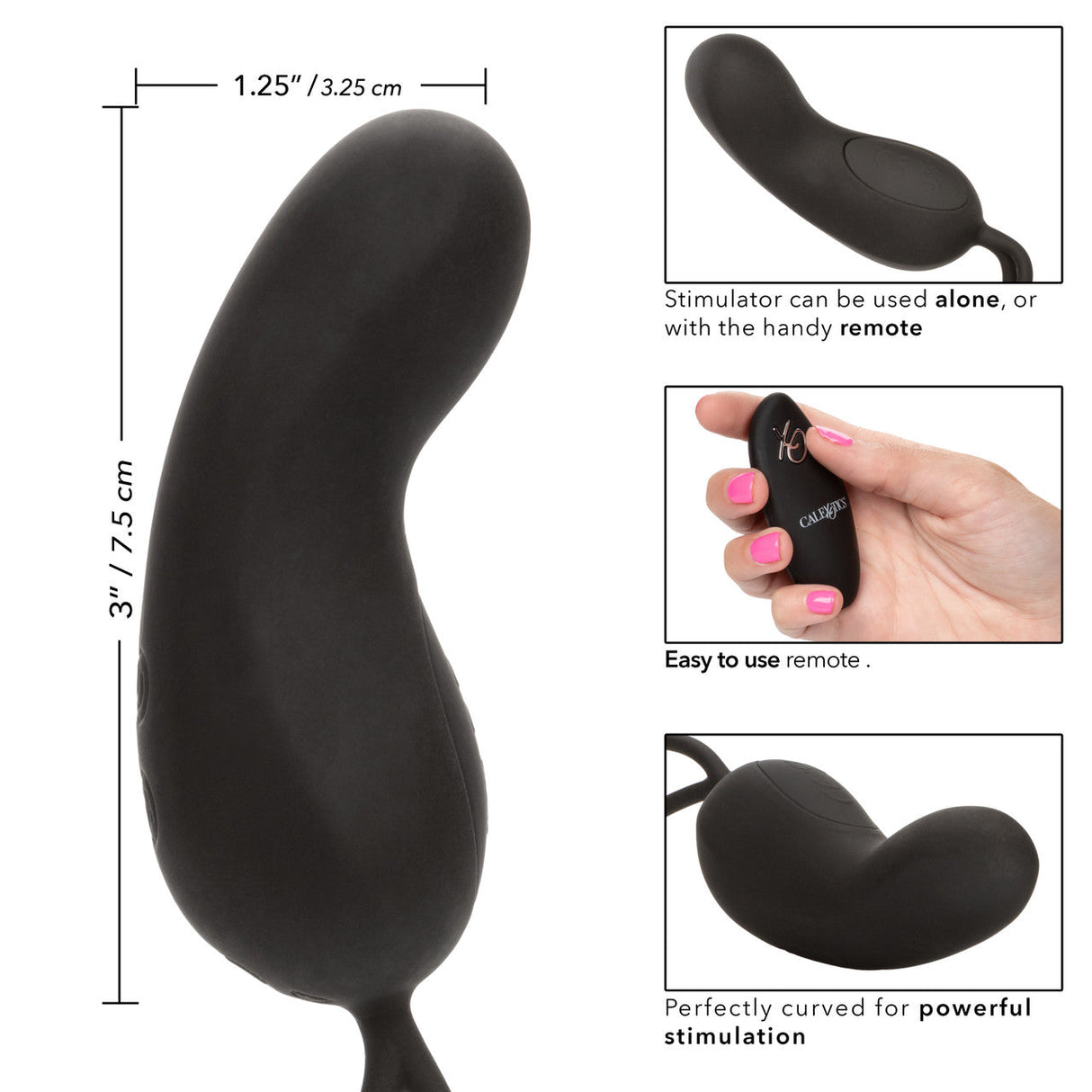 Silicone Remote Rechargeable Curve Vibe