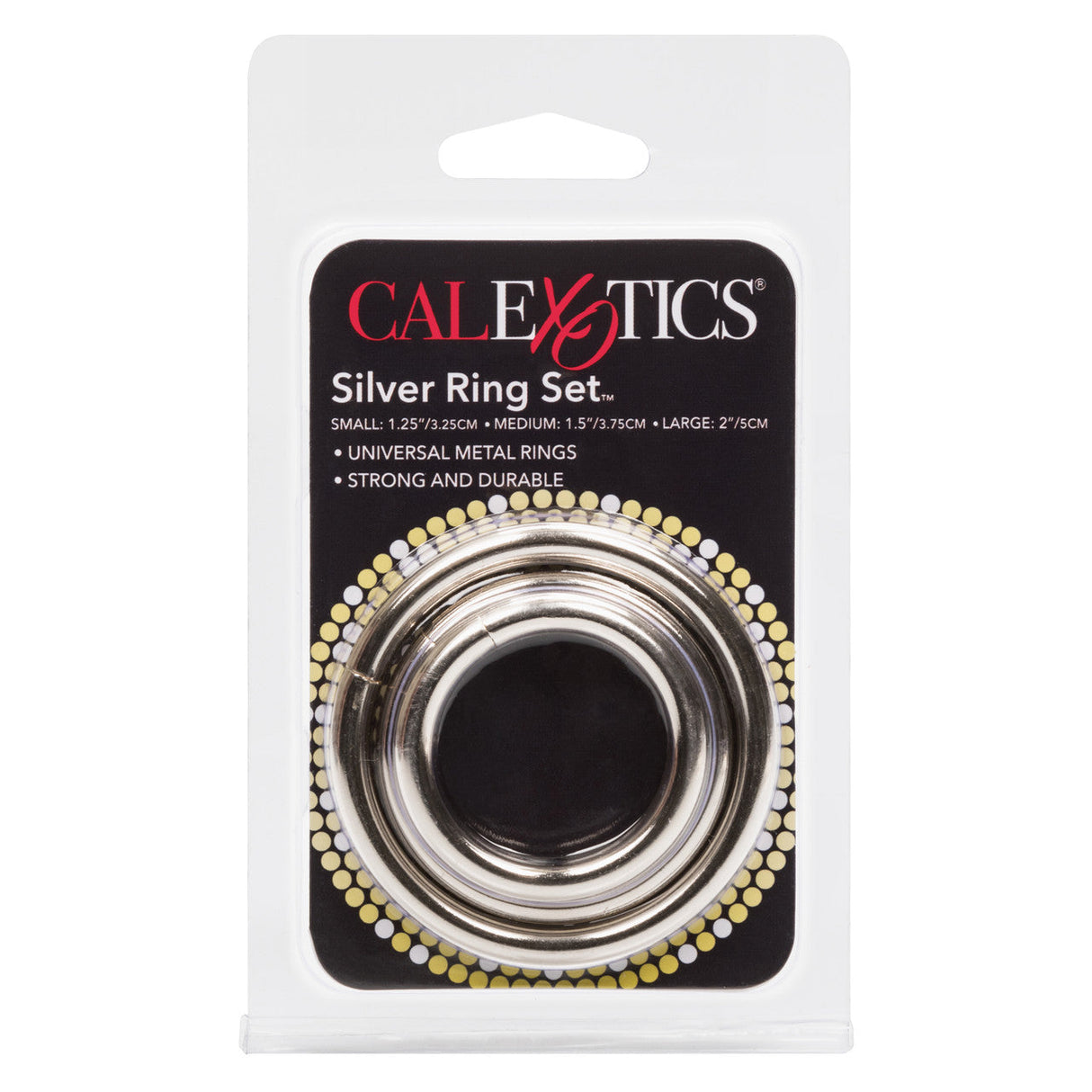 Silver Rings Metal Cock Ring Set