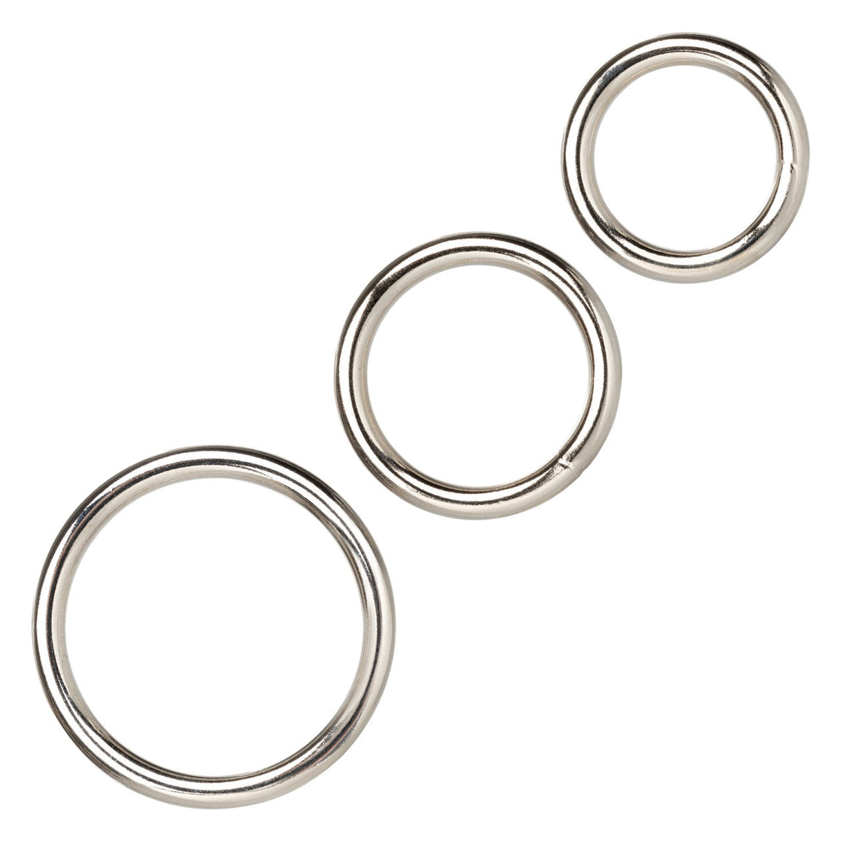 Silver Rings Metal Cock Ring Set