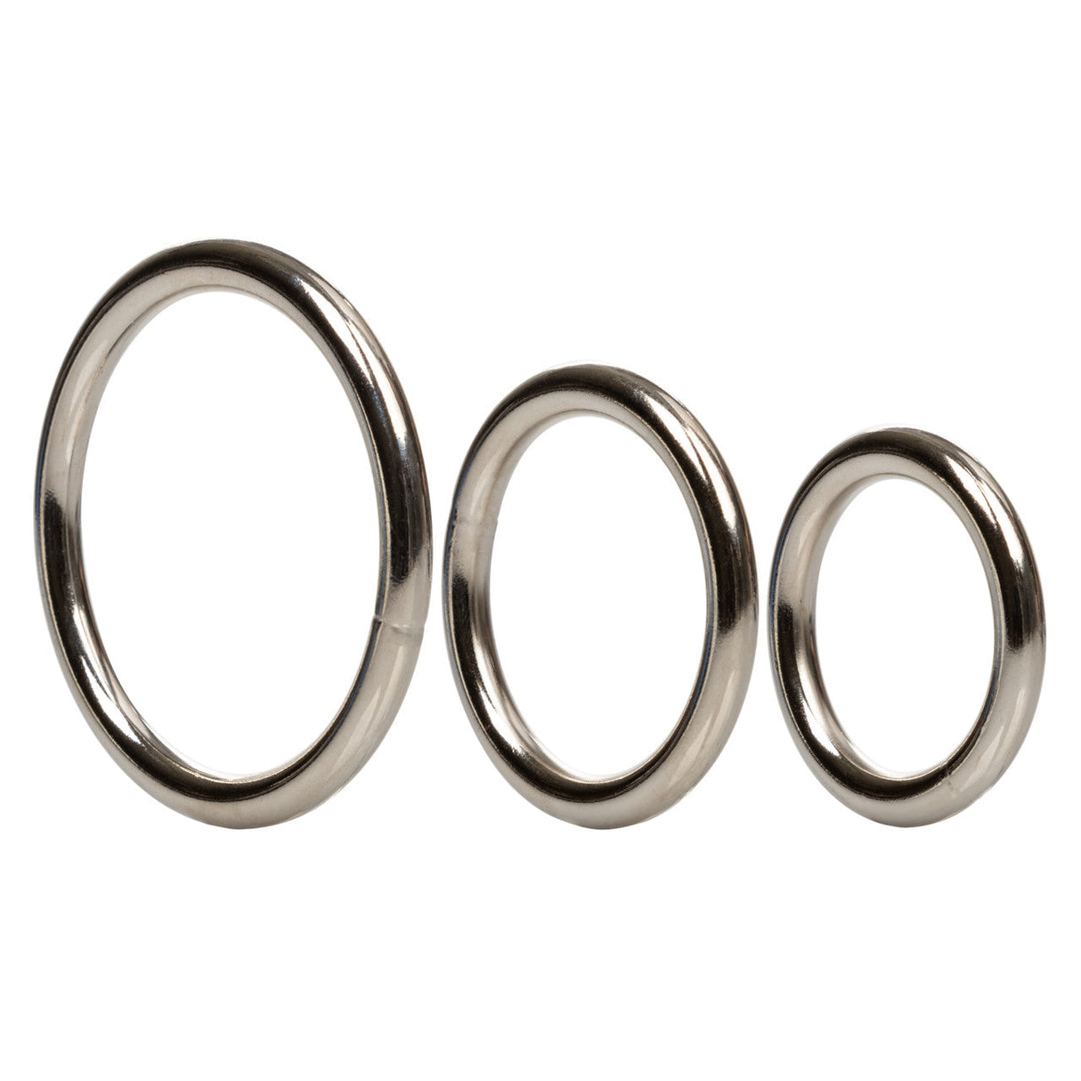 Silver Rings Metal Cock Ring Set