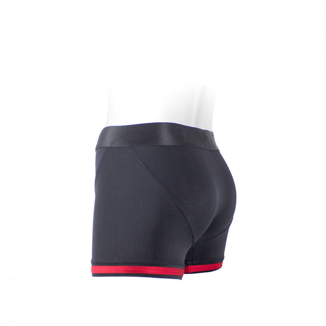 SpareParts Tomboii Black & Red Boxer Briefs Harness