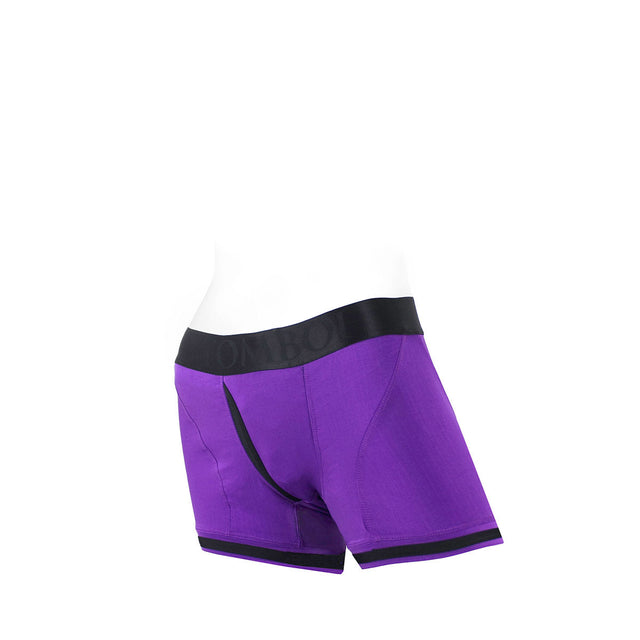 SpareParts Tomboii Purple & Black Boxer Briefs Harness - Plus Size