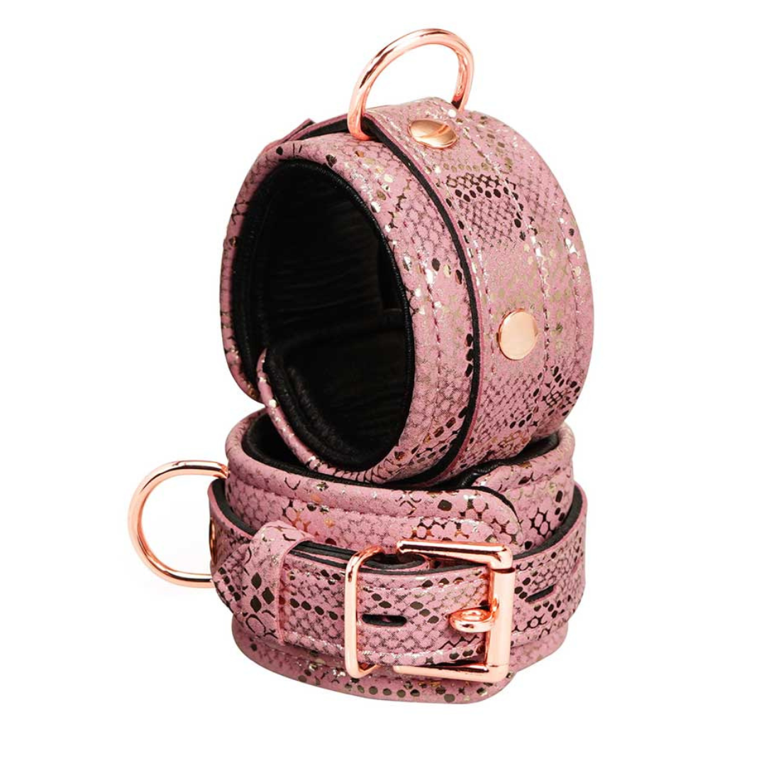 Spartacus Locking Leather Wrist Restraint Cuffs