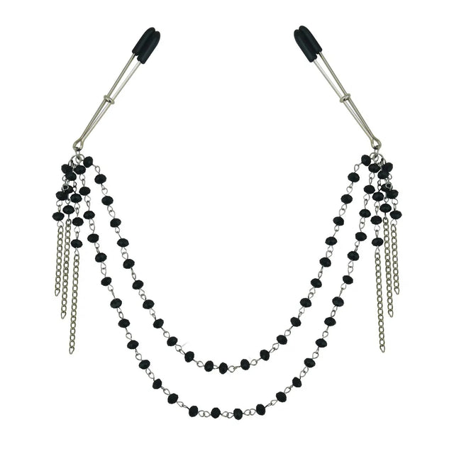 Sportsheets Midnight Black Jeweled Nipple Clips