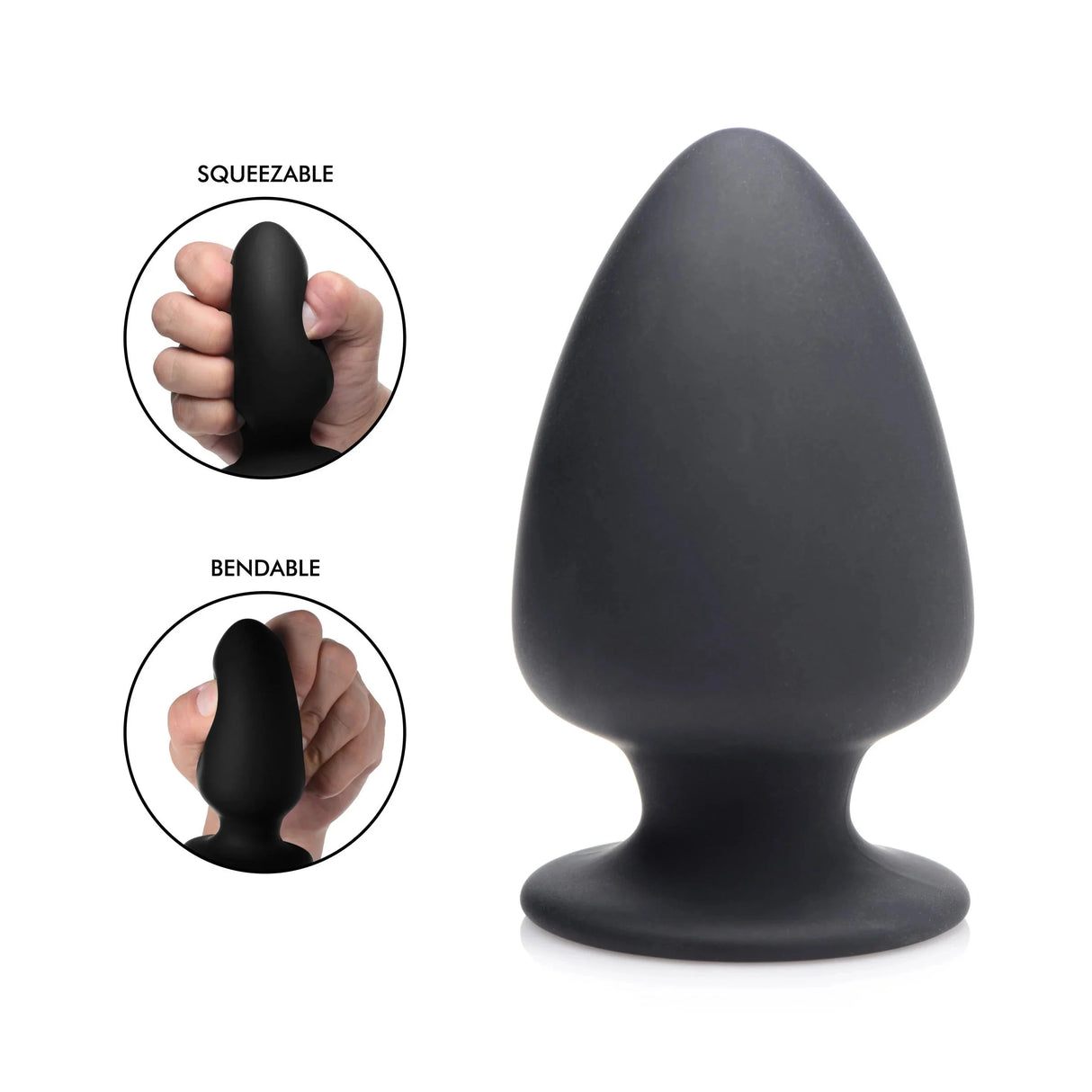 Squeezable Medium Silicone Anal Plug