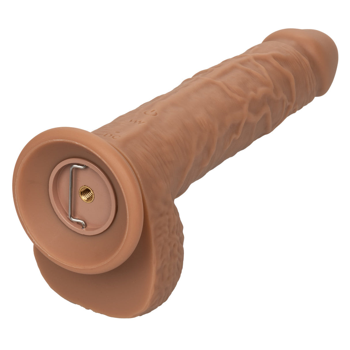 Squirting Fuck Stick 9" Vibrating Silicone Suction Cup Dildo - Brown