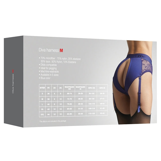 Strap-On-Me Diva Lingerie Harness - Night Blue