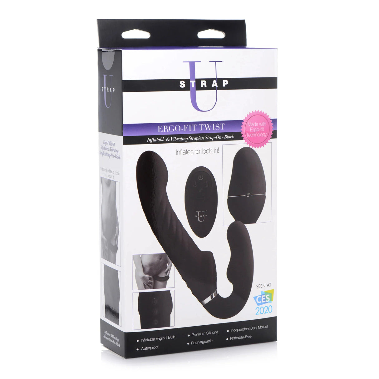 Strap U Ergo-Fit Twist Vibrating Strapless Strap On