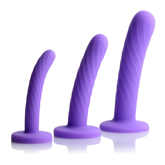 Strap U Strap On Dildo Set of 3 - Purple