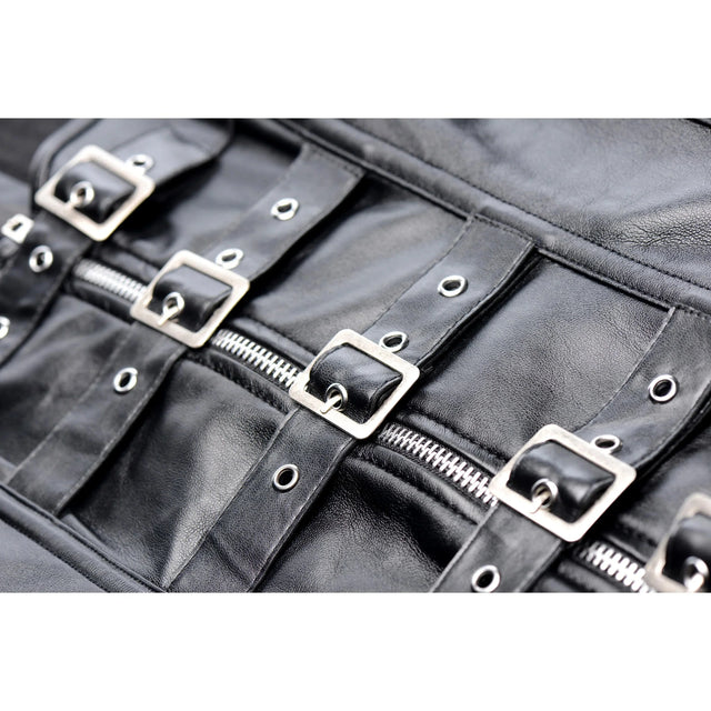 Strict Lace-up Corset And Thong