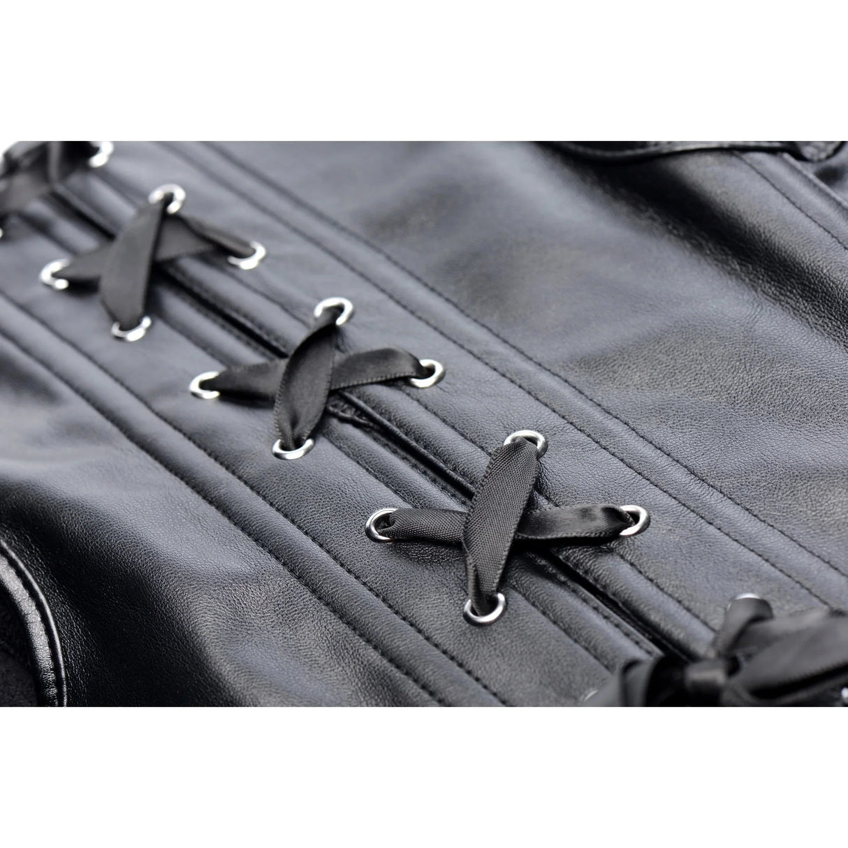 Strict Lace-up Corset And Thong