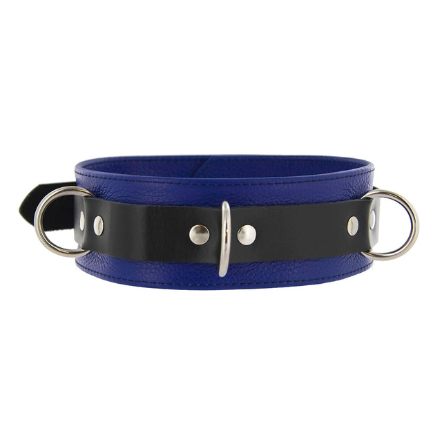 Strict Leather Deluxe Black and Purple Locking Collar