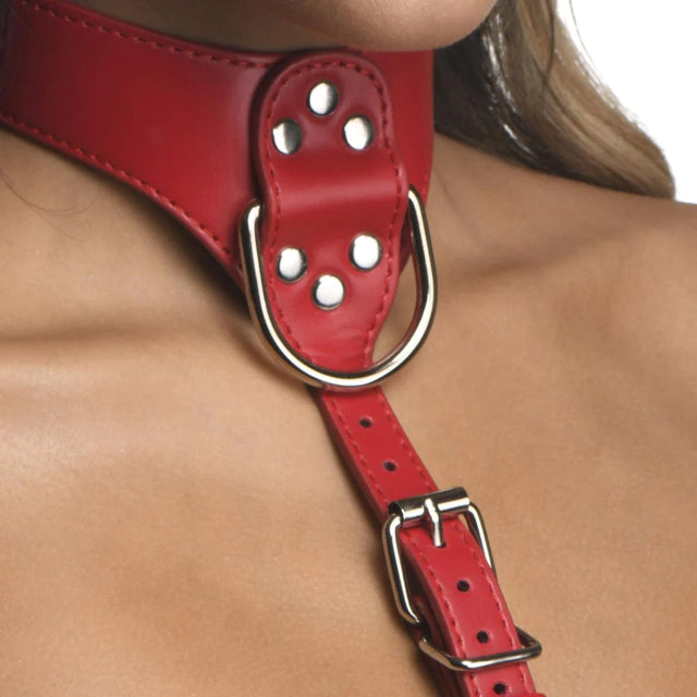 Strict Red Female Chest Harness