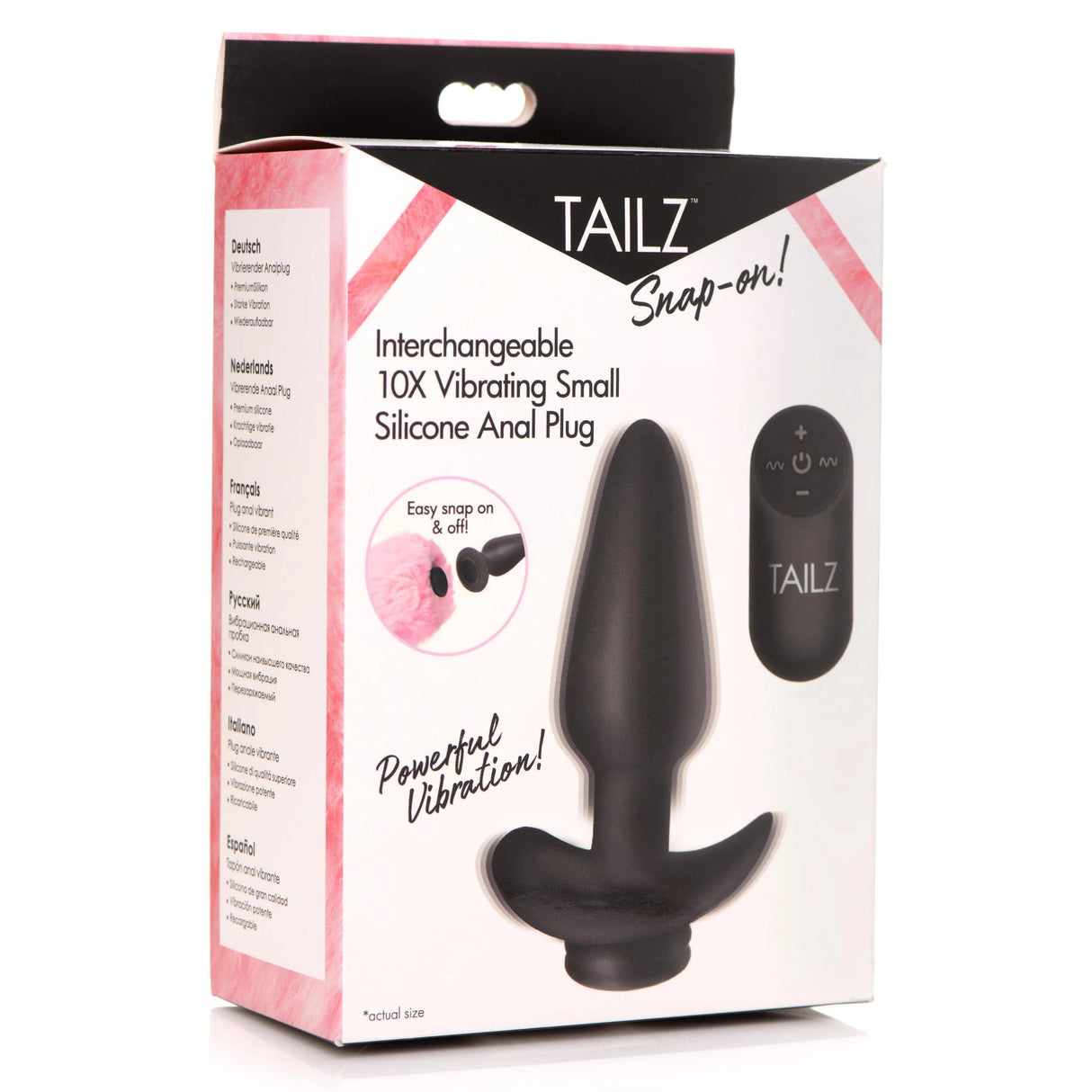 Tailz Snap On Interchangeable Vibrating Silicone Anal Plug