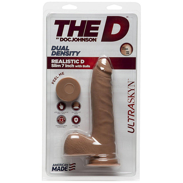 The D Realistic D Slim 7 Inch Dildo