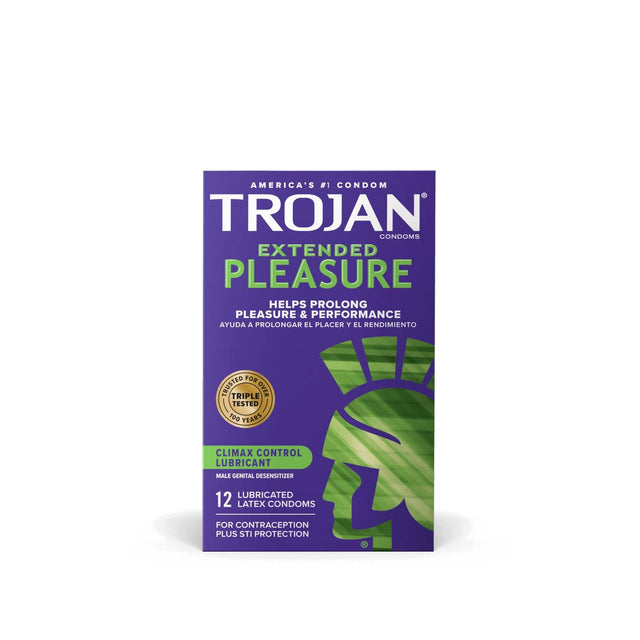 Trojan Extended Pleasure Condoms with Climax Control Lubricant