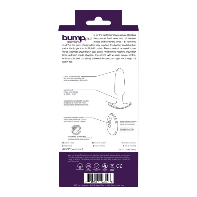 VeDO Bump Plus Rechargeable Remote Control Vibe