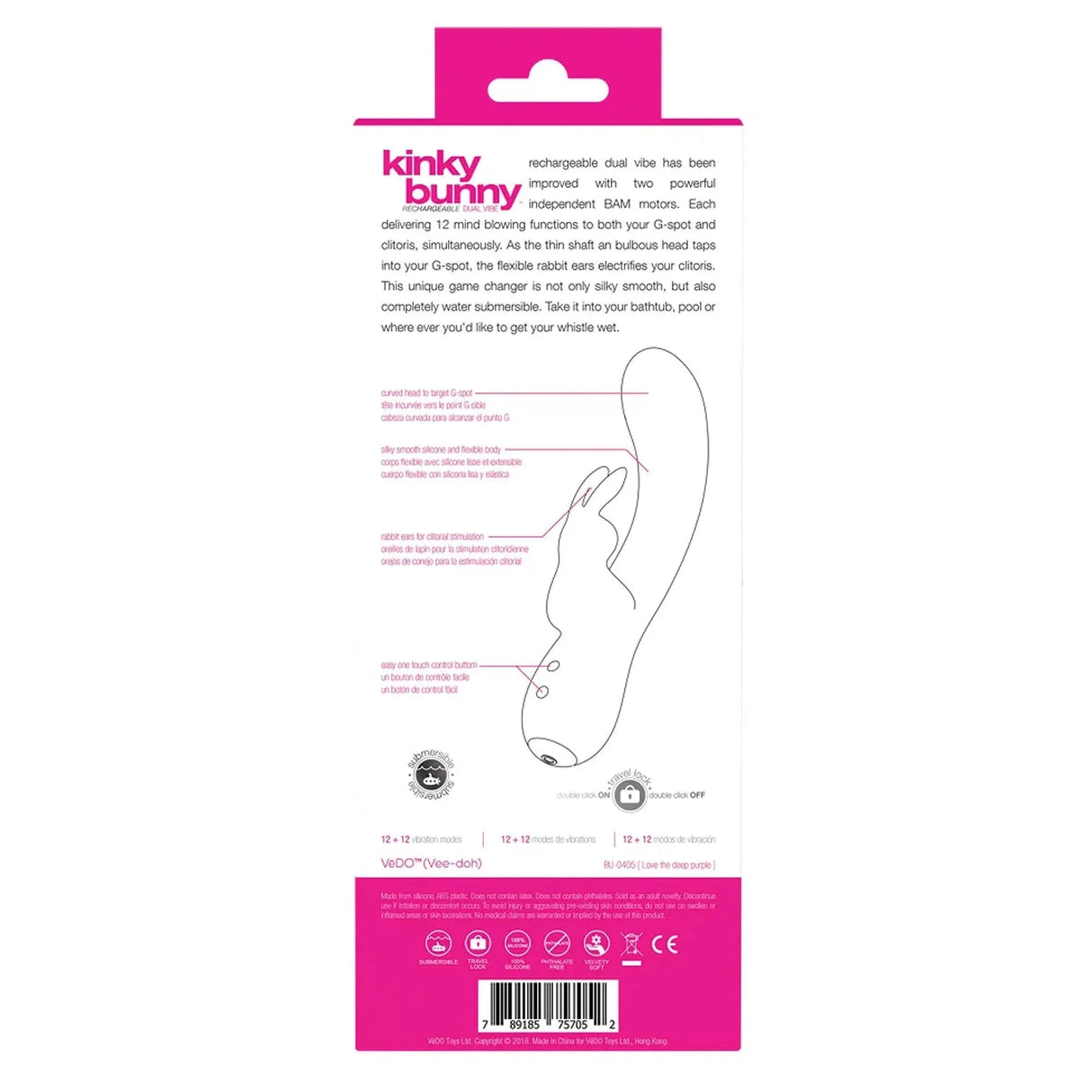 VeDO Kinky Bunny Plus Rechargeable Dual Vibe