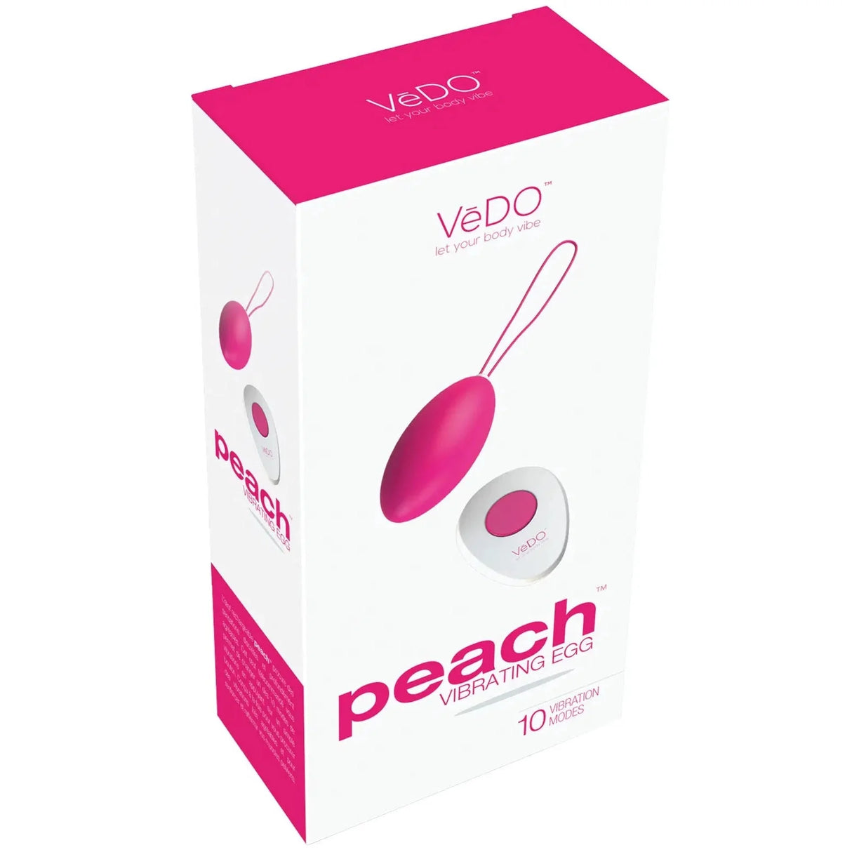 VeDO Peach Remote Control Rechargeable Egg Vibe