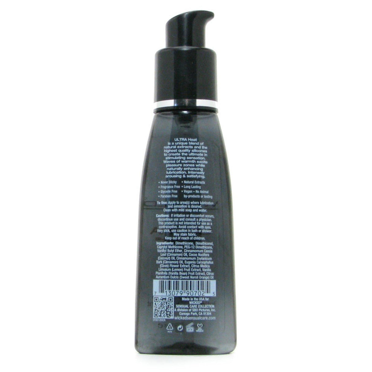 Wicked Ultra Heat Warming Sensation Silicone Based Lubricant - 2 oz Fragrance Free