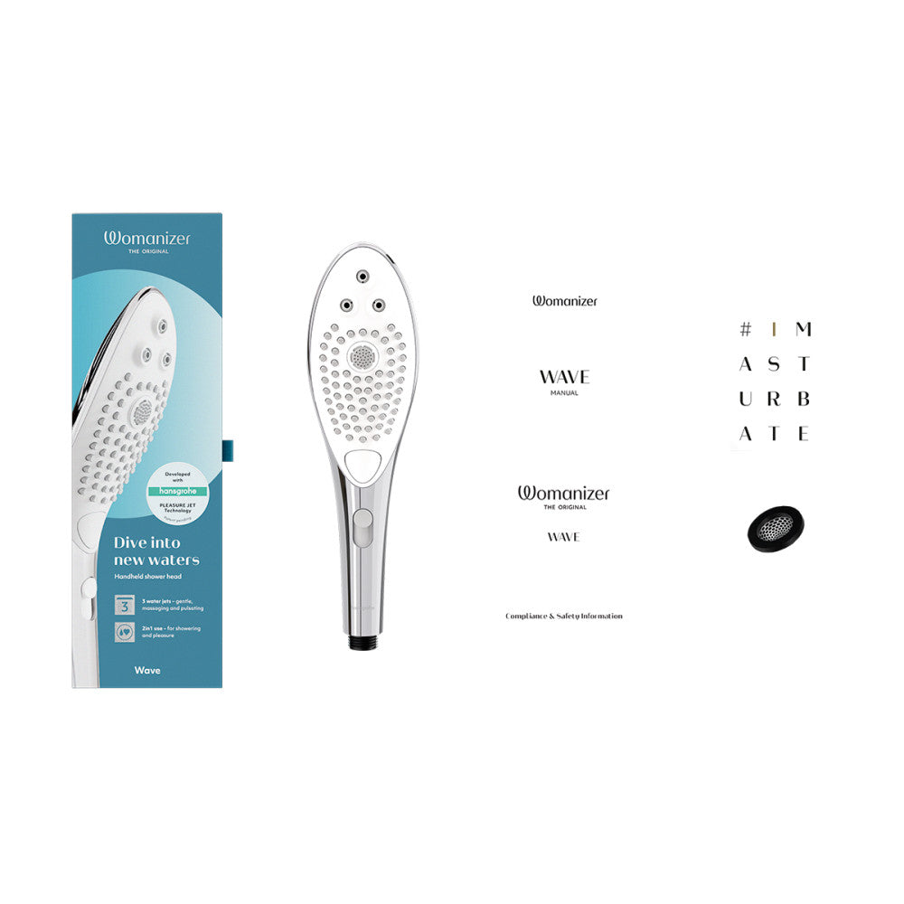 Womanizer Wave Shower Head & Water Massage Clitoral Stimulator