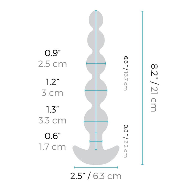 b-Vibe Cinco Remote Control Rechargeable Anal Beads