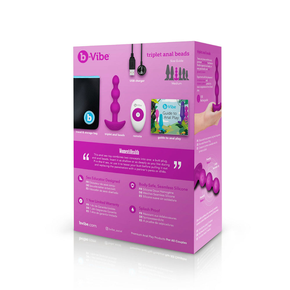 b-Vibe Triplet Remote Control Anal Beads