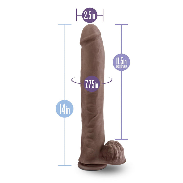 Blush Au Naturel Daddy 14 Inch Sensa Feel Dual Density Dildo