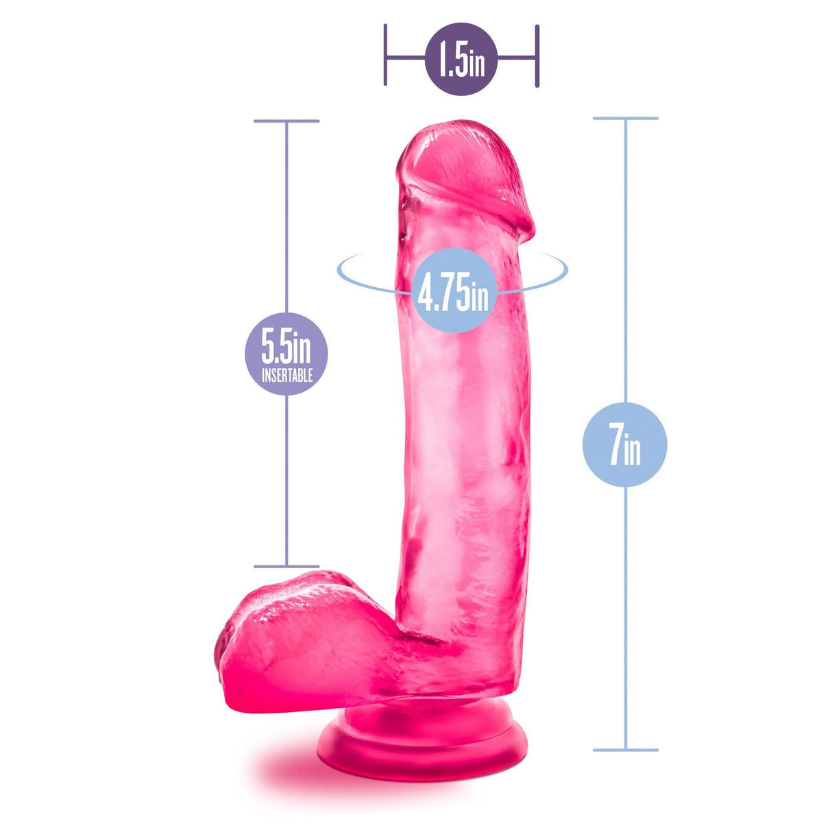 Blush B Yours Sweet N' Hard 1 Dildo with Suction Cup