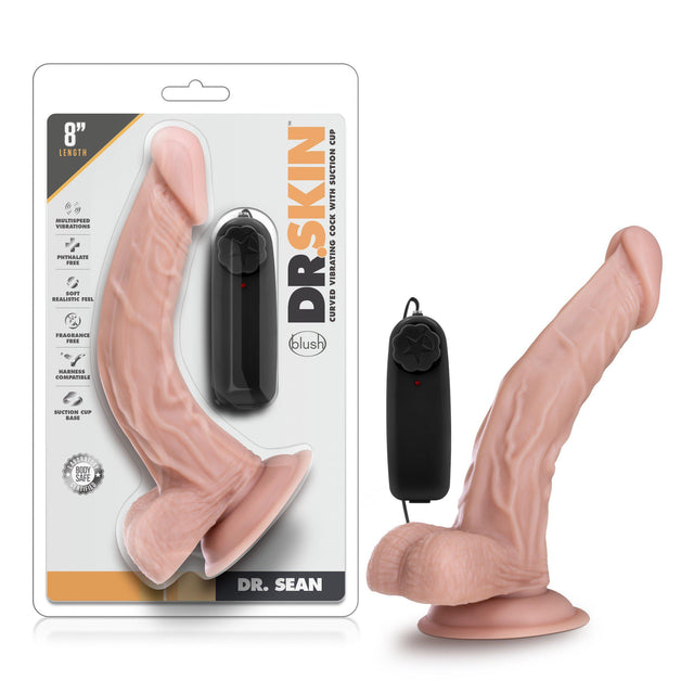 Blush Dr. Sean 8 Inch Vibrating Curved Dildo