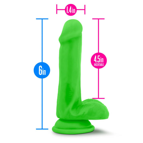 Blush Neo Elite 6 Inch Silicone Dual Density Cock with Balls
