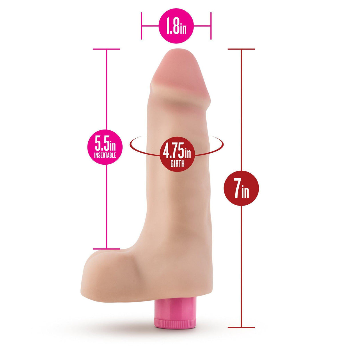 Blush X5 Plus 7 Inch Realistic Vibrating Dildo