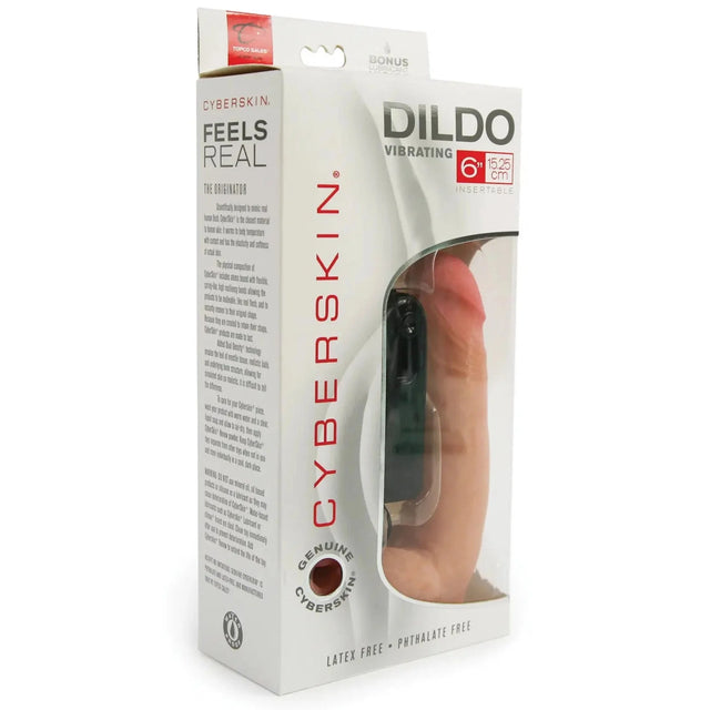 Cyberskin 6 Inch Realistic Vibrating Dildo