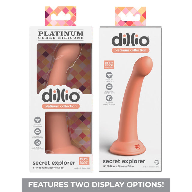 Dillio Platinum Secret Explorer Silicone Dildo