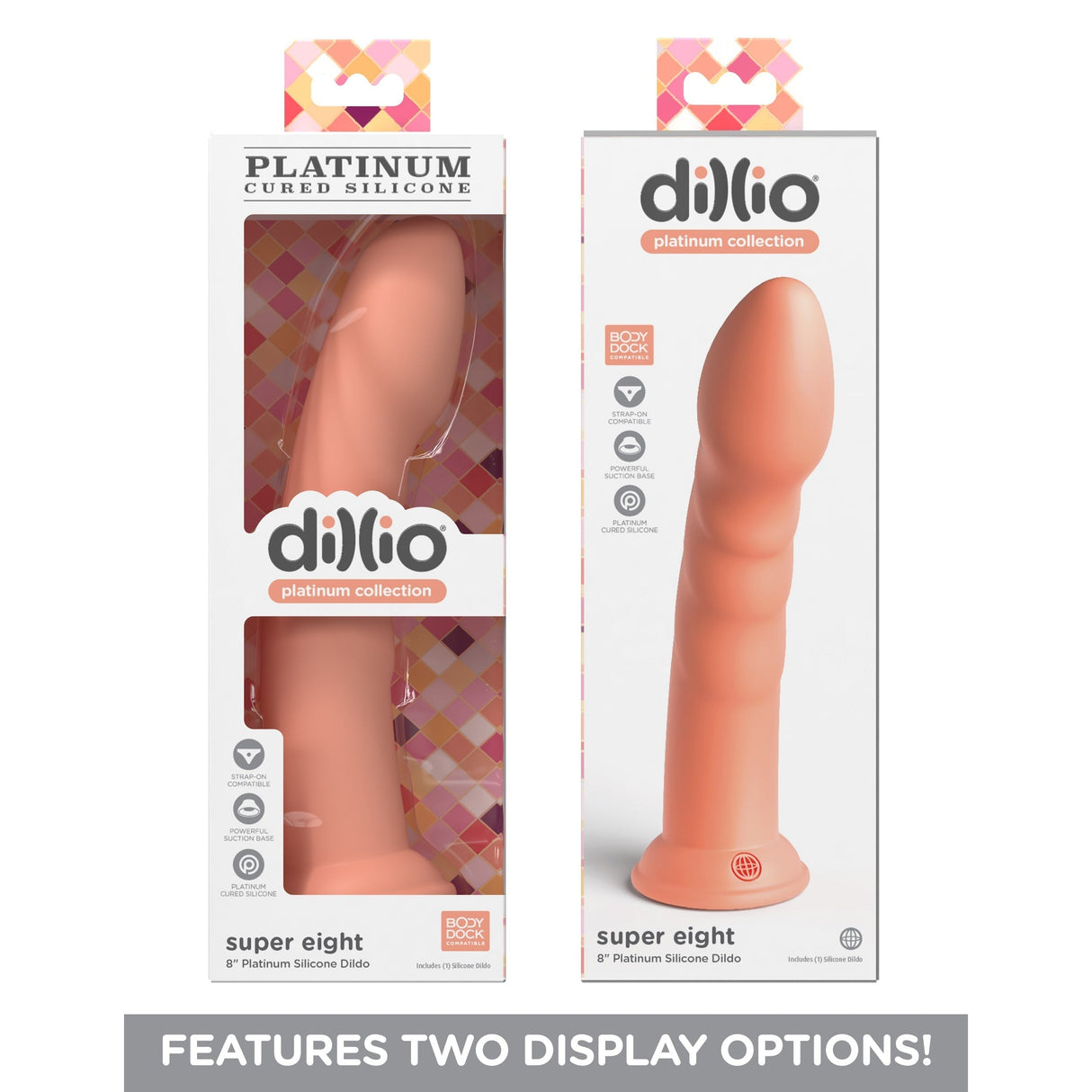 Dillio Platinum Super Eight Silicone Dildo