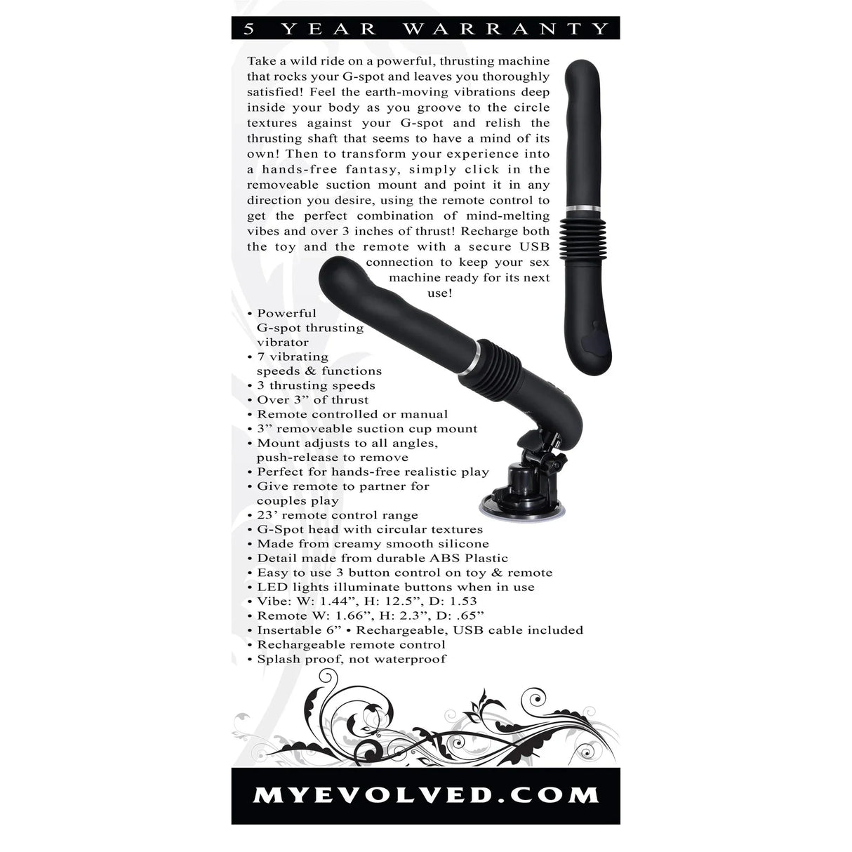 Evolved G Force Thrusting Vibrator